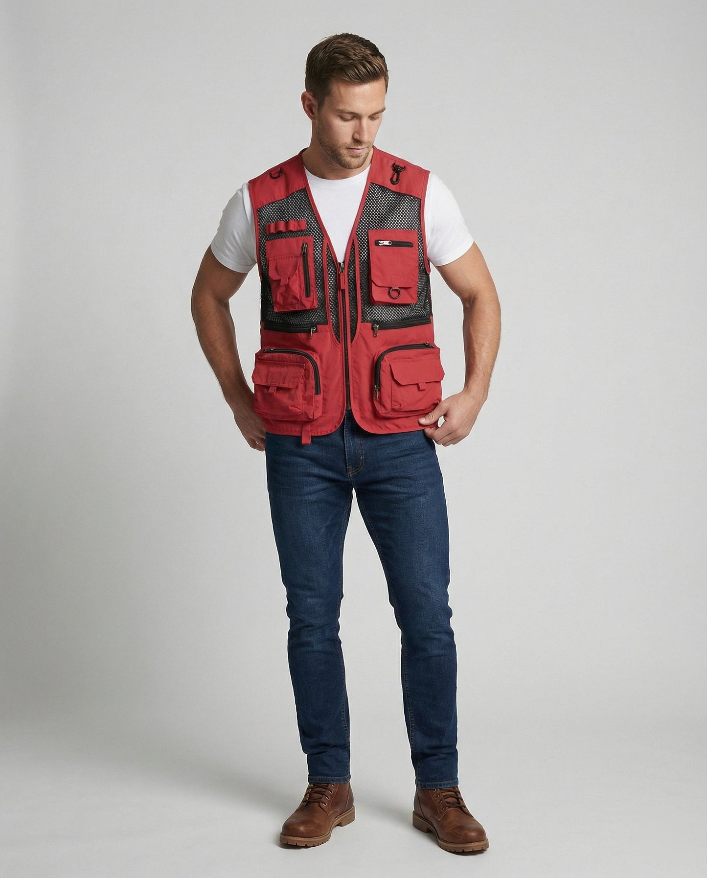 Leichte Herren Multi-Pocket-Weste
