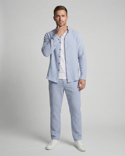 Herren Zweiteiler Leichtes Leinen Beige - Norvielle