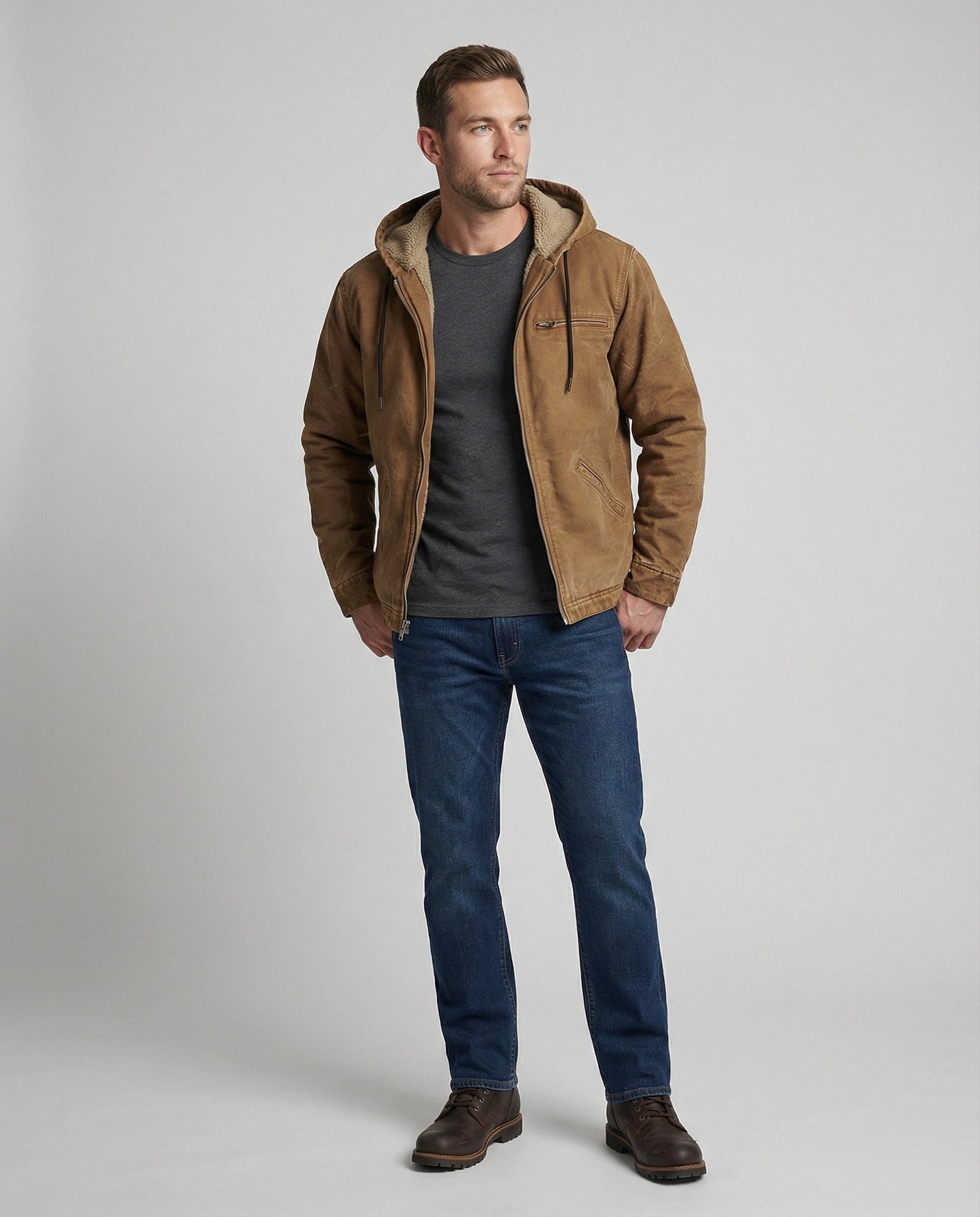 Herren Winterjacke Bomber Robust Warm