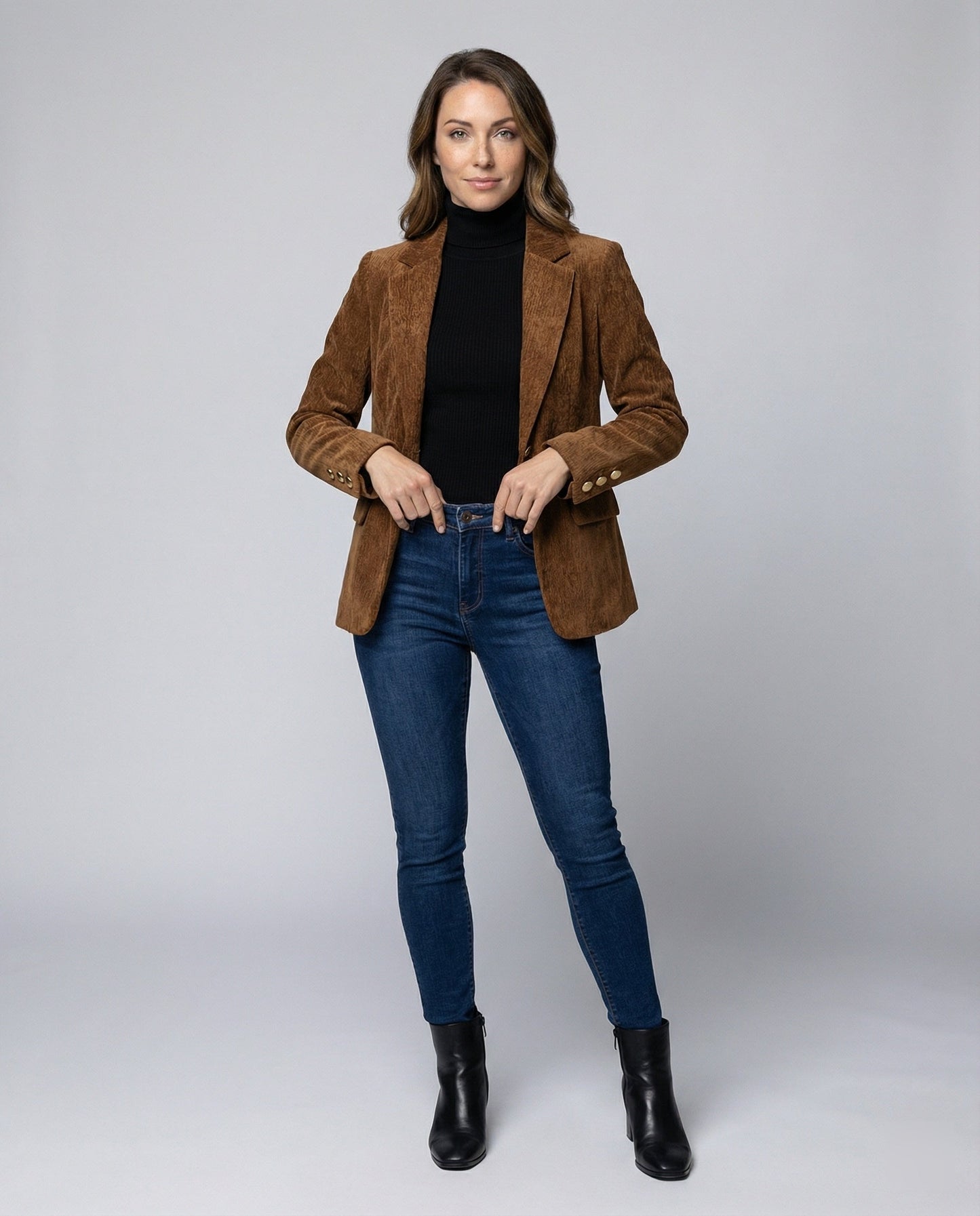 Damen Blazer Elegant Cord - Norvielle