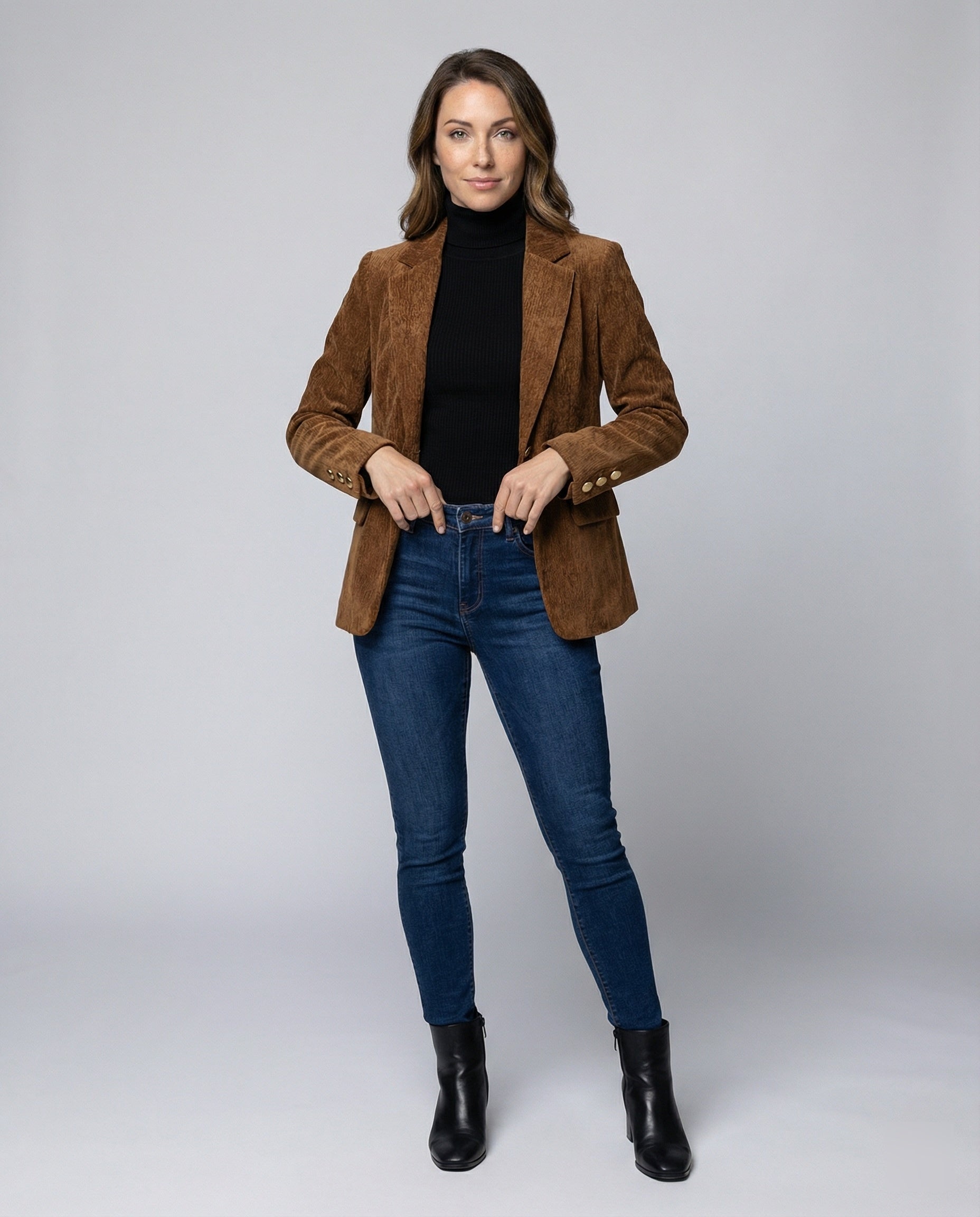 Damen Blazer Elegant Cord - Norvielle