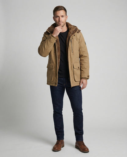 Herren Warme Winterjacke Funktionsmaterial
