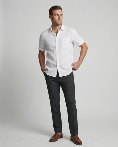 Herren Hawaiihemd Kurzarm Palmenprint