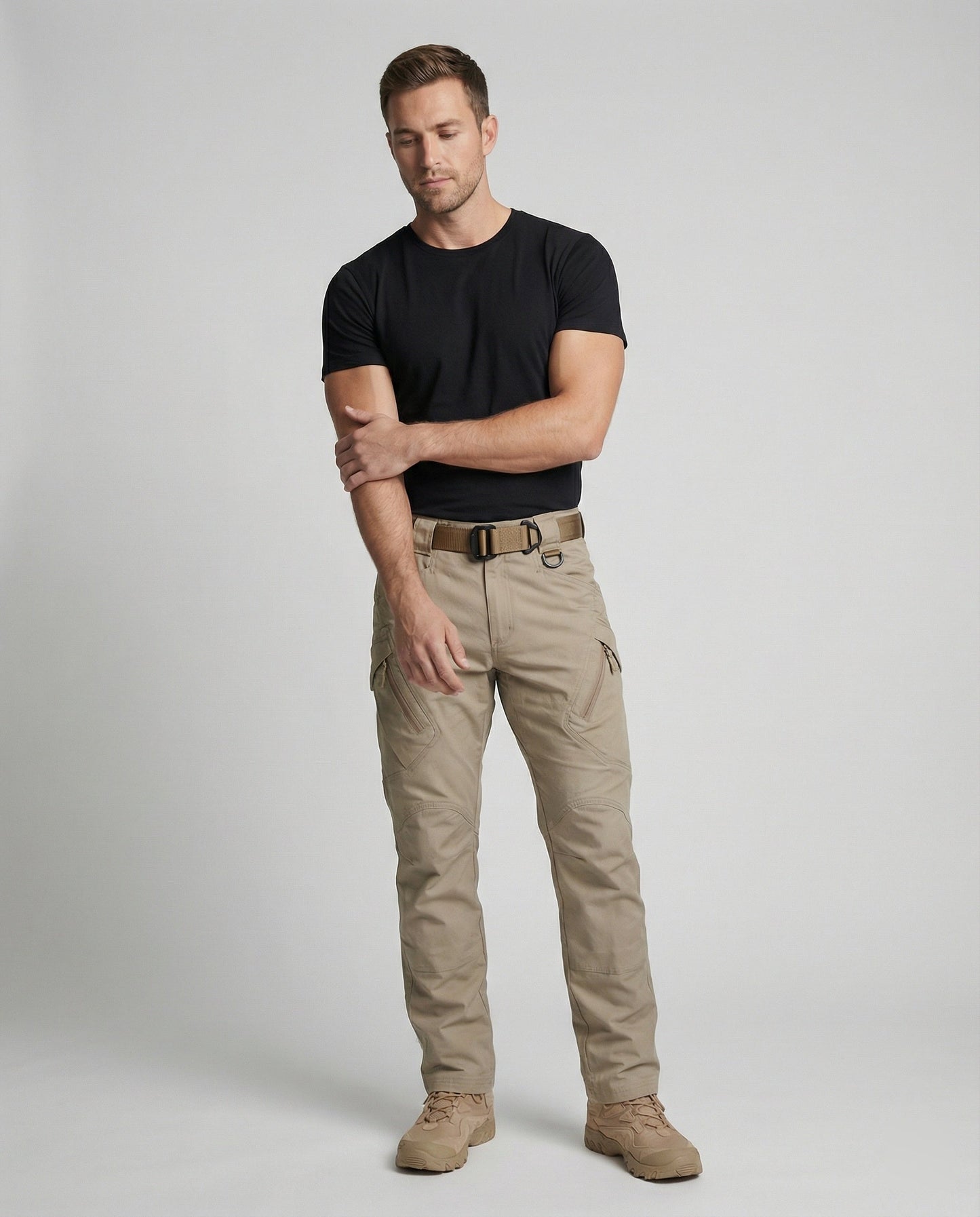 Wandern Outdoorhose Stretch Komfort Schwarz - Norvielle