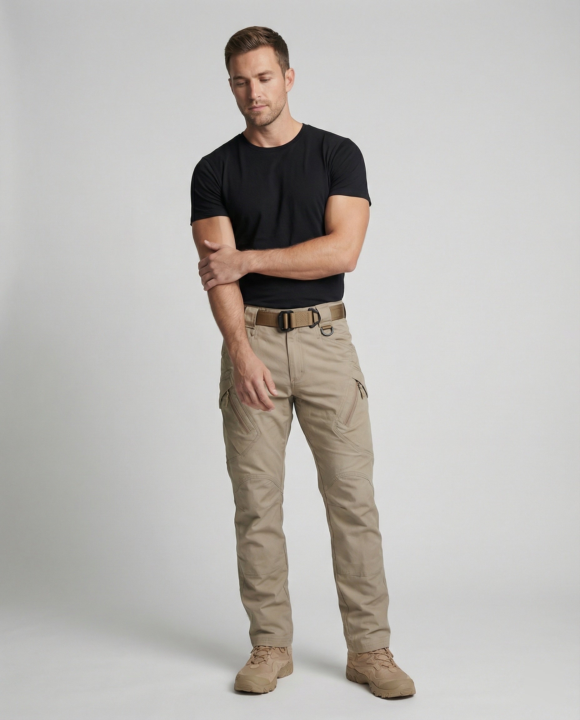 Wandern Outdoorhose Stretch Komfort Schwarz - Norvielle