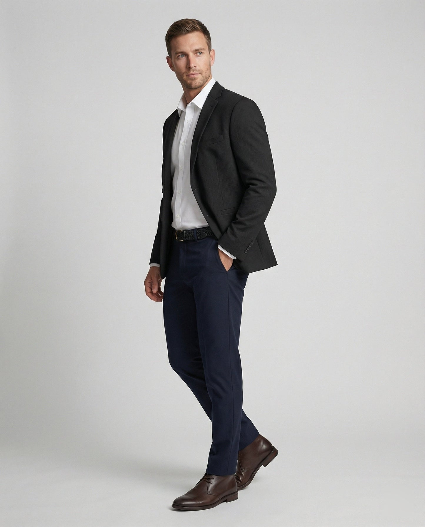 Herren Blazer Strukturstoff