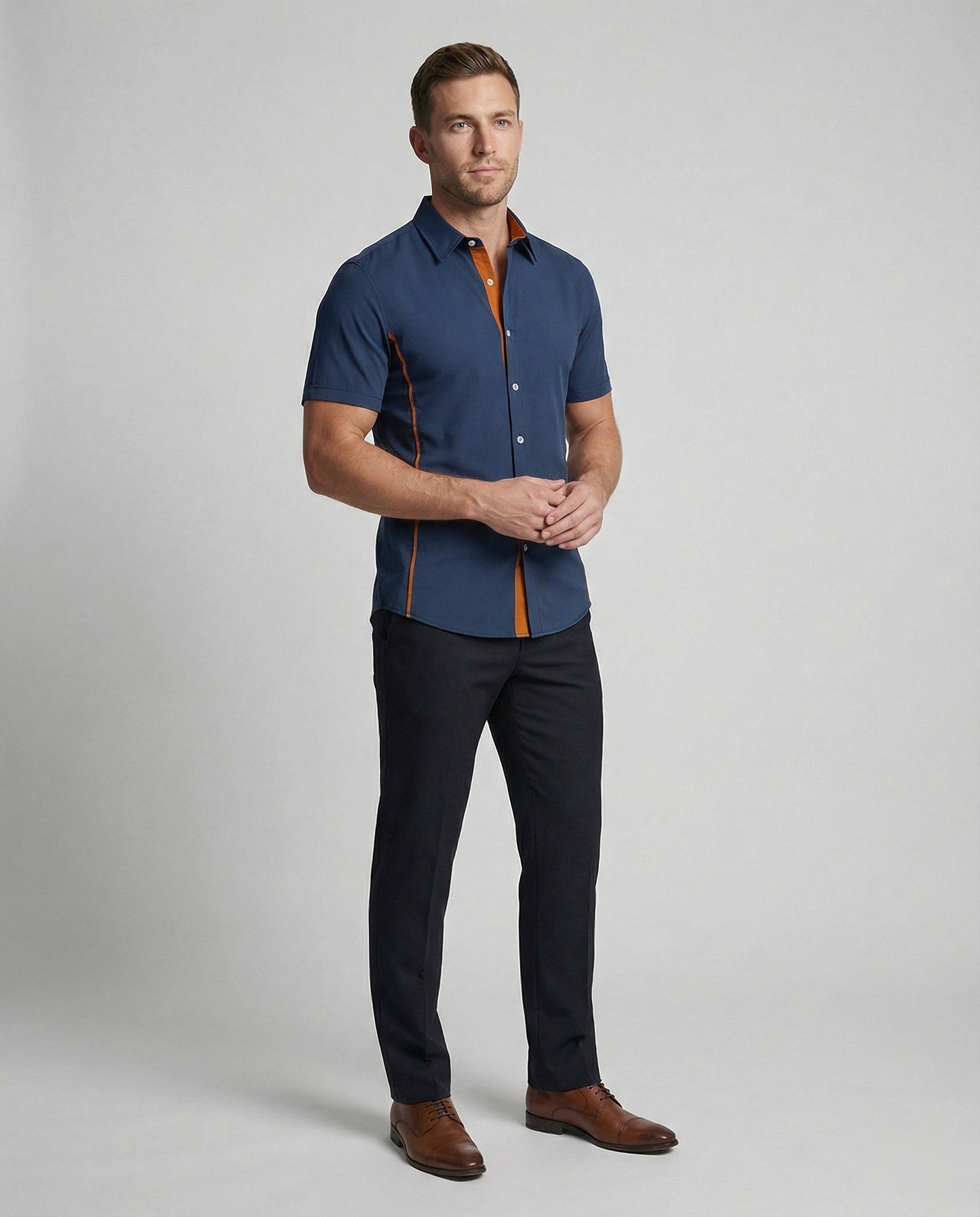 Herren Kurzarmhemd Modern