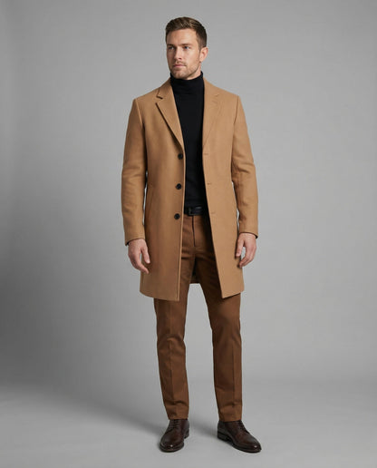 Herren Wolltrenchcoat Elegant