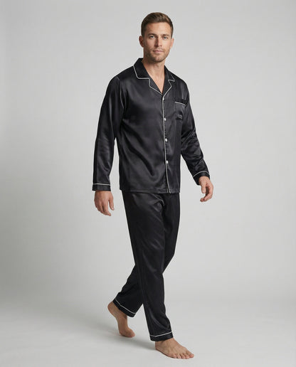 Herrenpyjama Satin Qualität - Norvielle