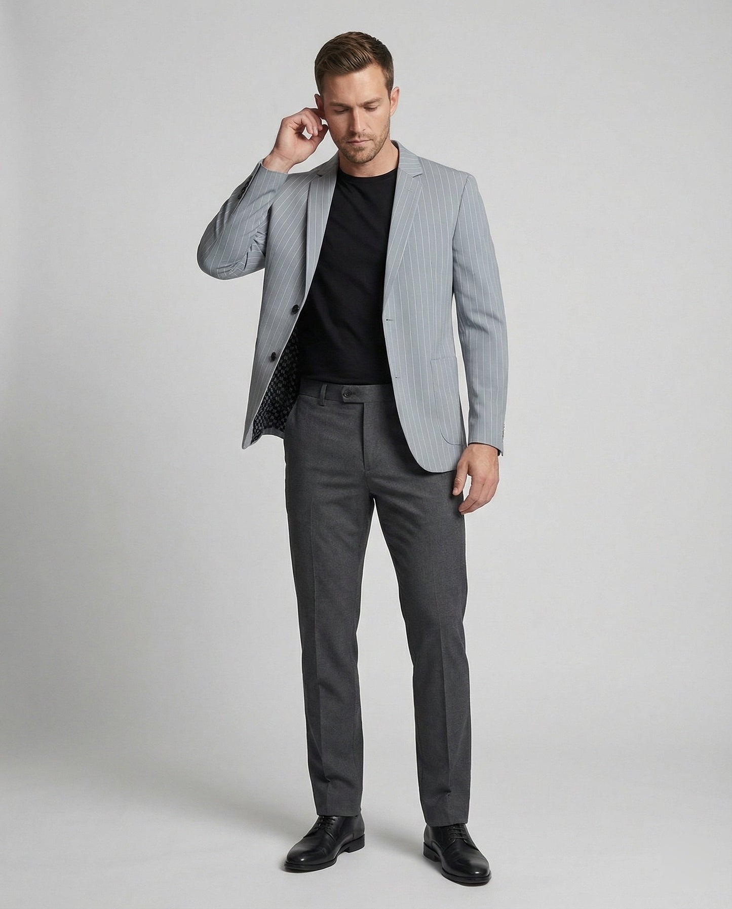 Herren Slimfit Sakko Nadelstreifen