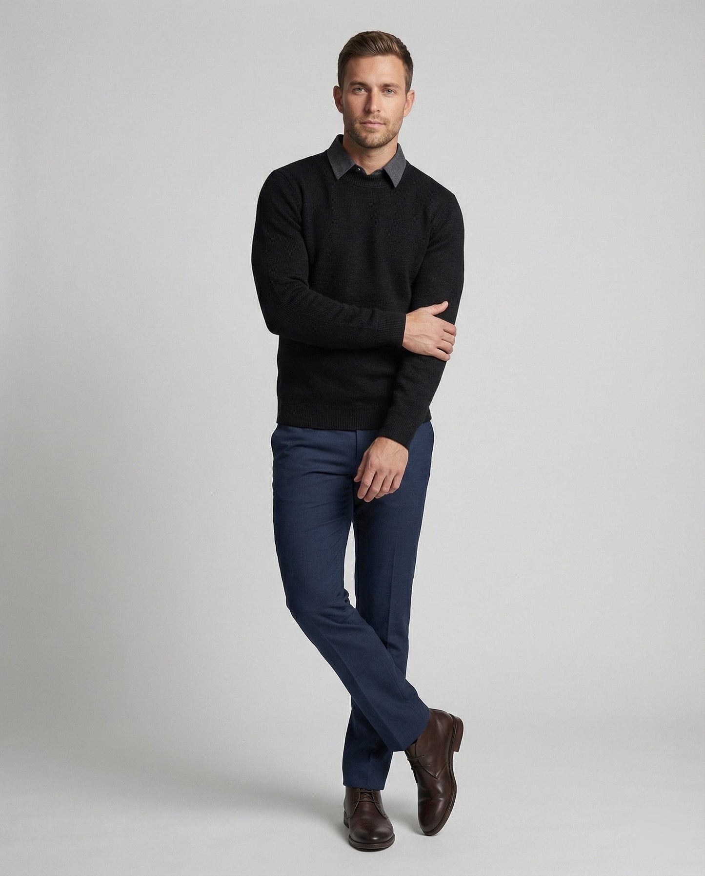 Eleganter Herren Feinstrickpullover