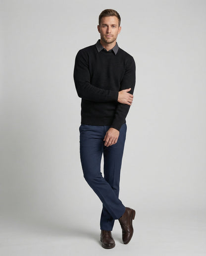 Eleganter Herren Feinstrickpullover