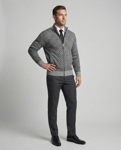 Herren Strickjacke Mit Reißverschluss