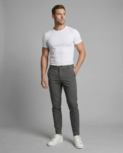 Herren Slim-Fit-Chinohose Elastisch