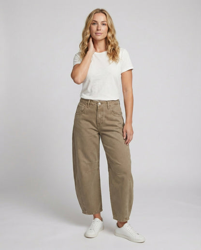 Damen Weitebein Jeans Hose Denim - Norvielle