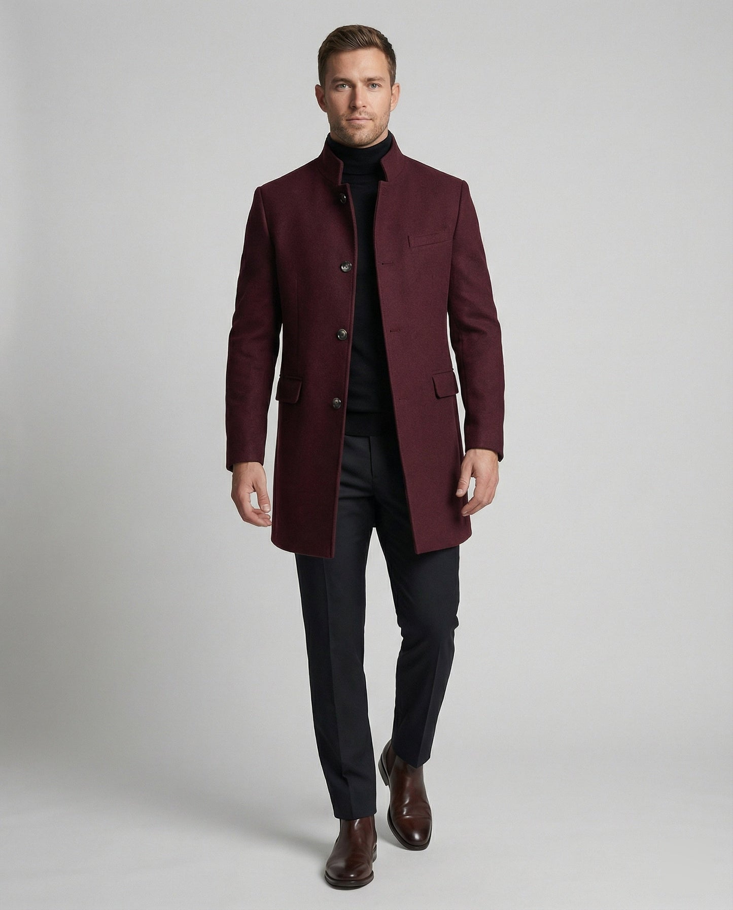 Eleganter Herren Mantel Warm