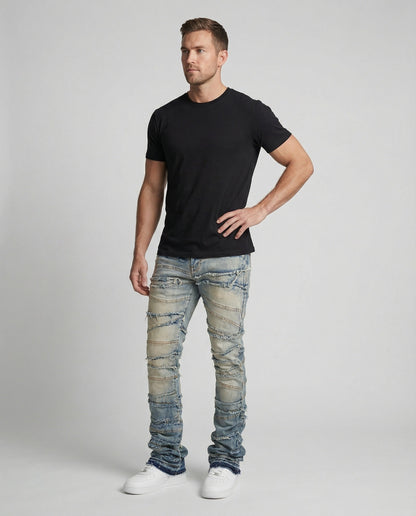 Herren Slimfit Destroyed Jeans