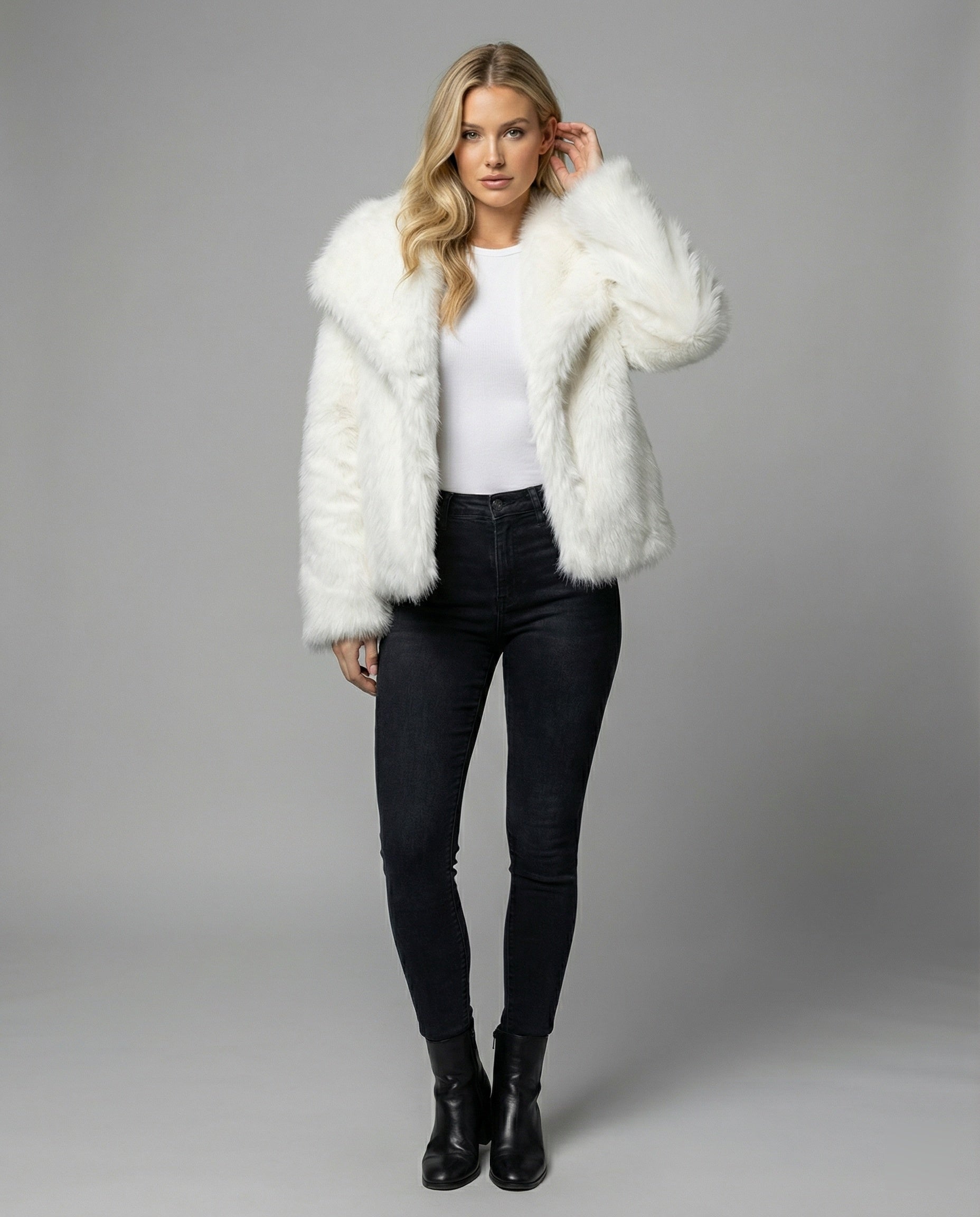 Damen Weiche Pelzjacke Qualität - Norvielle