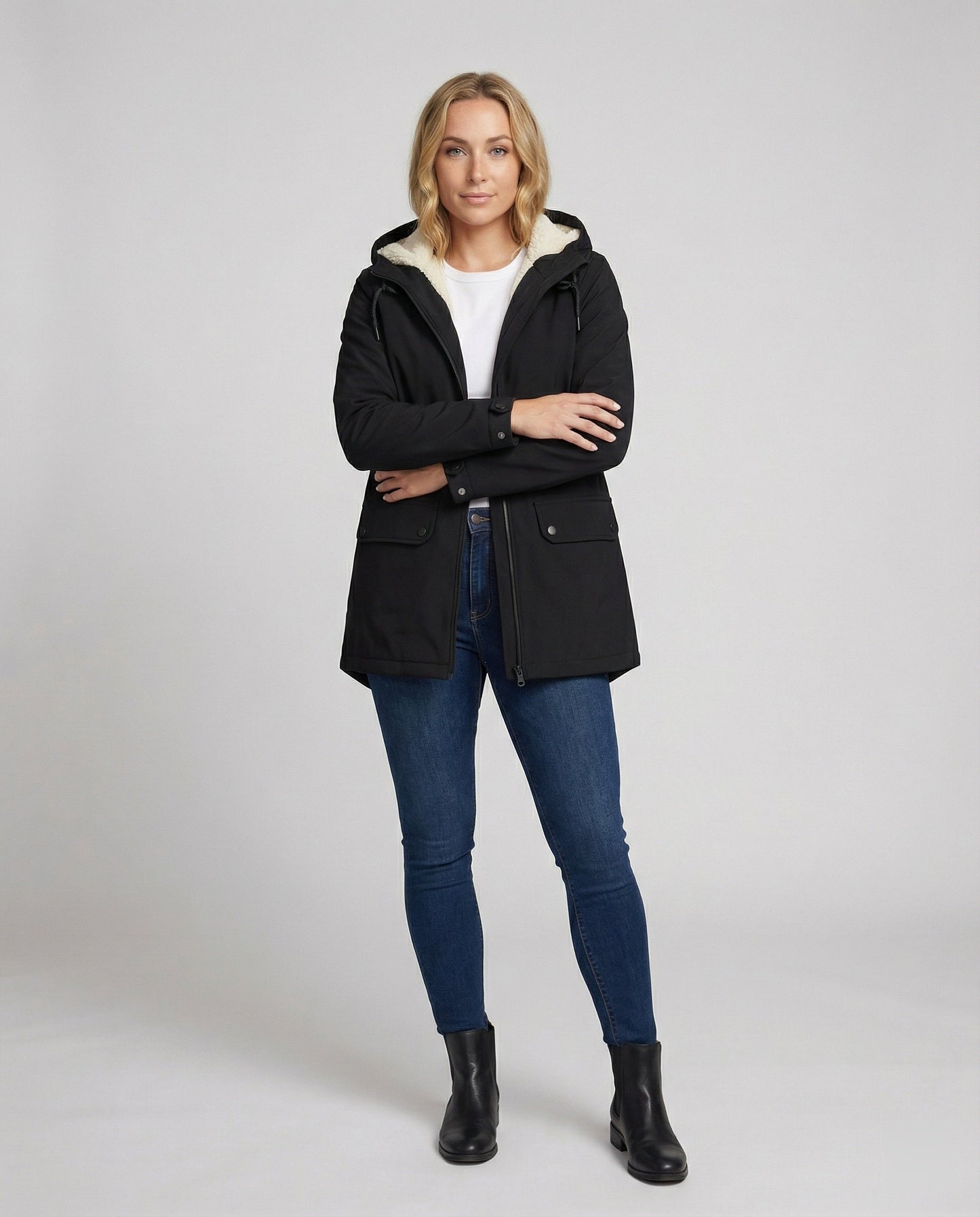 Norvielle Damen Wasserdichte Fleecejacke
