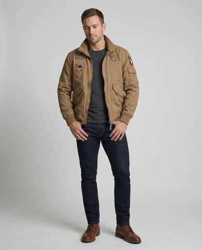 Herren Bomberjacke Militärstyle Nylon