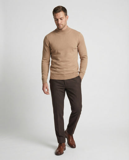Herren Strickpullover Stehkragen
