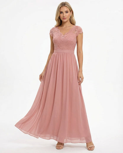 Damen Abendkleid Elegantes Langkleid Schwarz - Norvielle