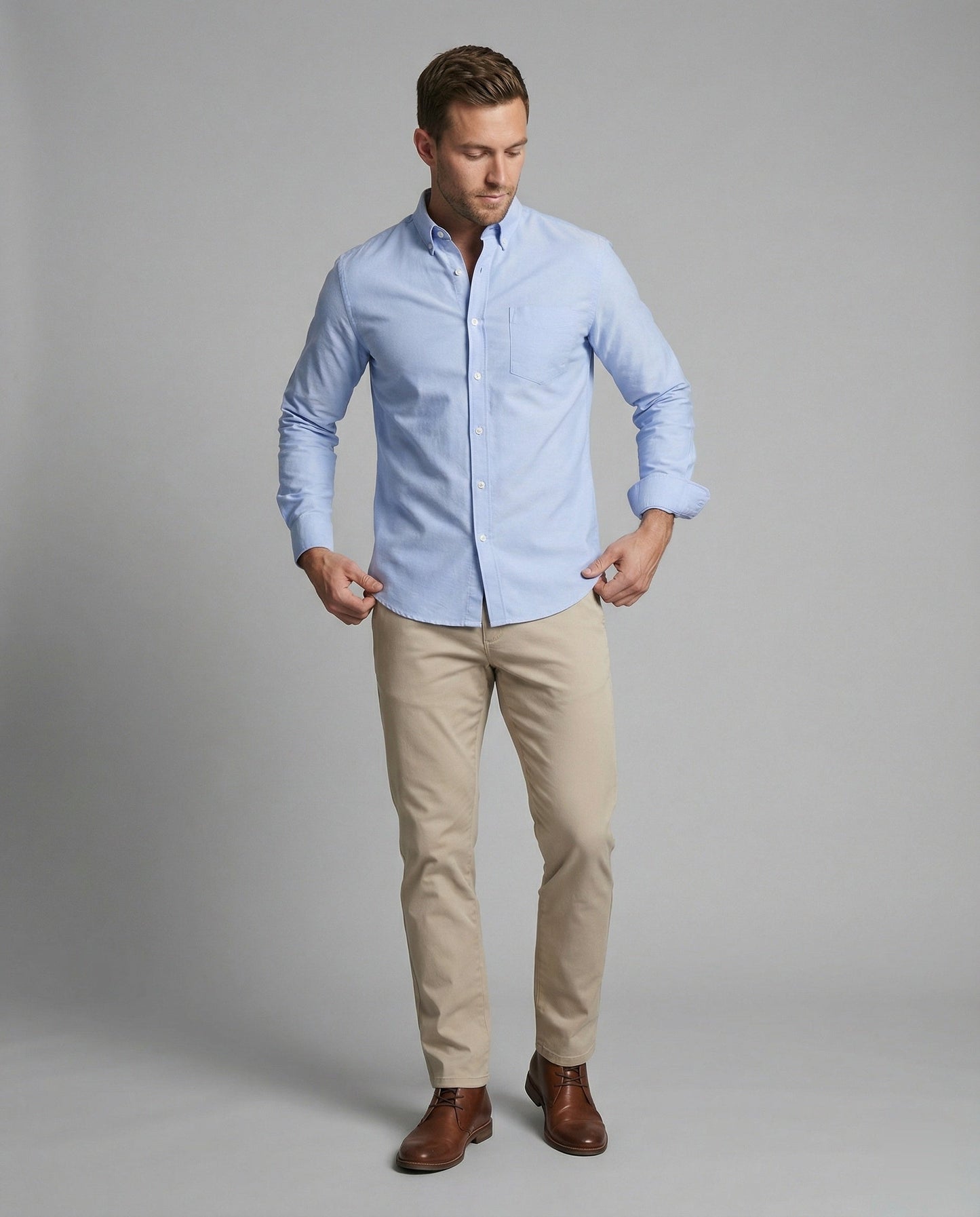 Herren Slim-Fit Oxfordhemd