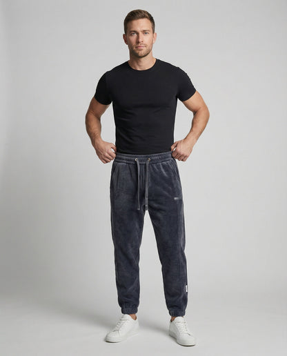 Herren Jogginghose Gerippt Slim Fit