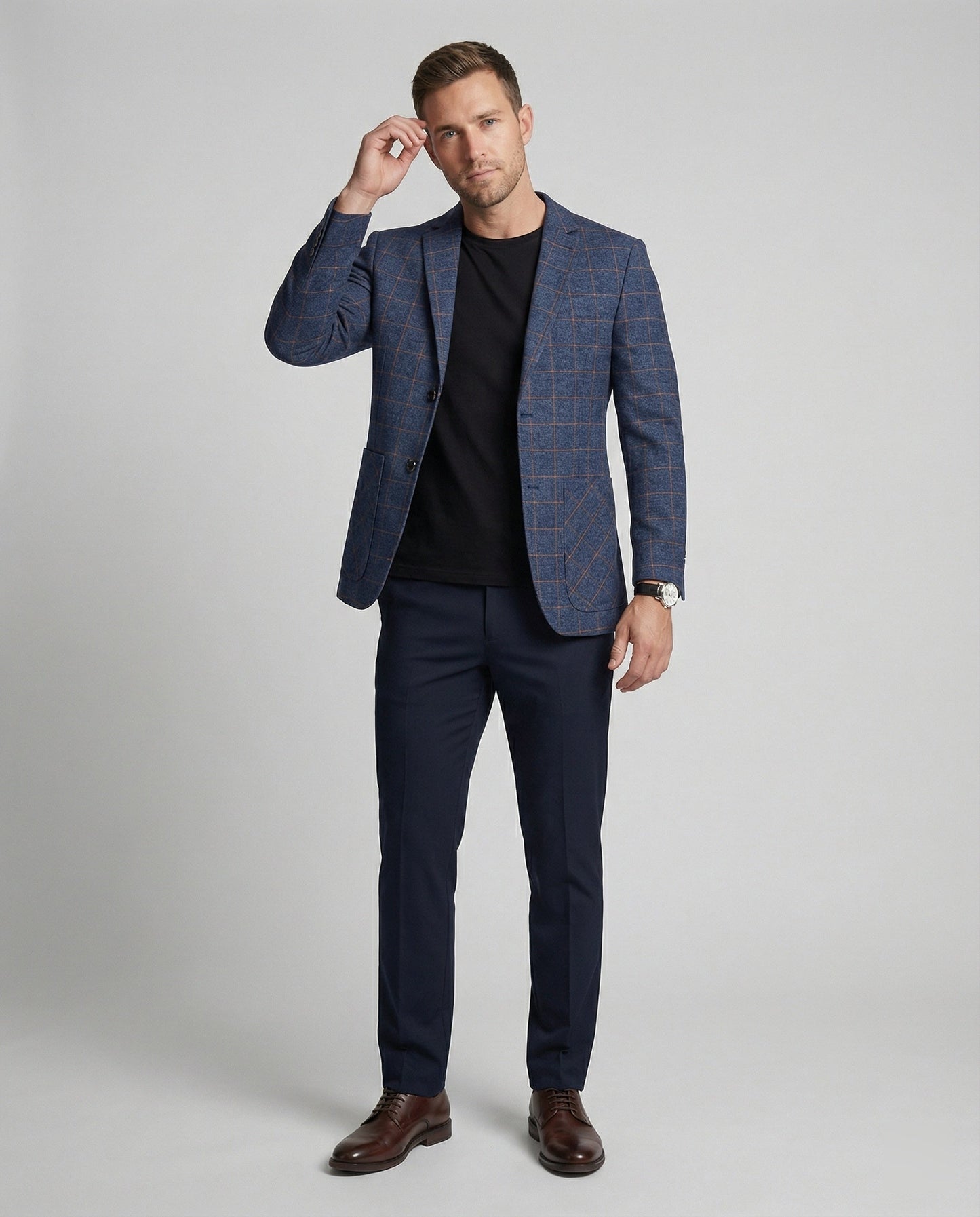 Herren Slim-Fit Karosakko Business