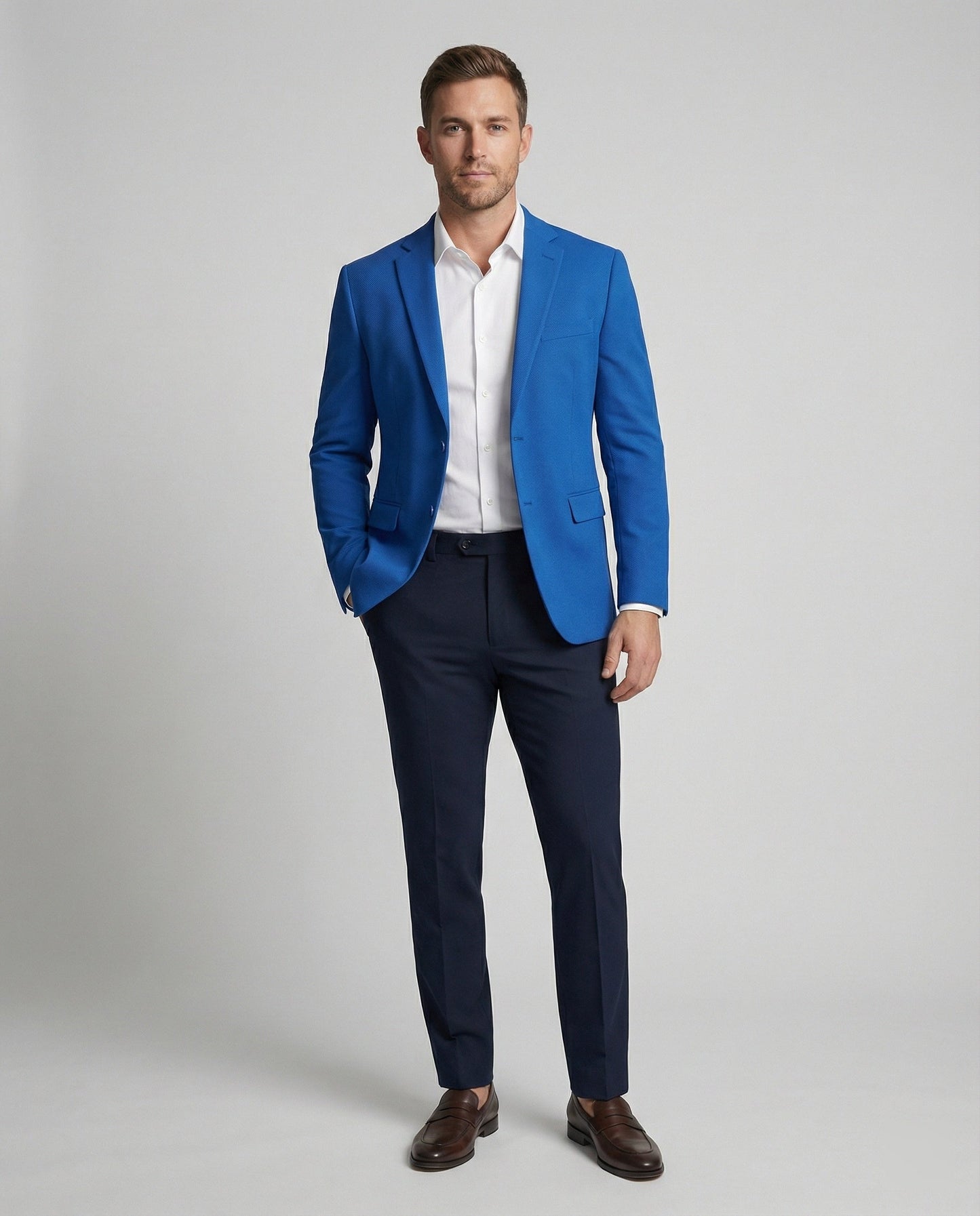Herren Blazer Strukturstoff