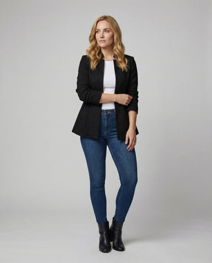 Damen Ärmelloses Blazer Hahnentritt