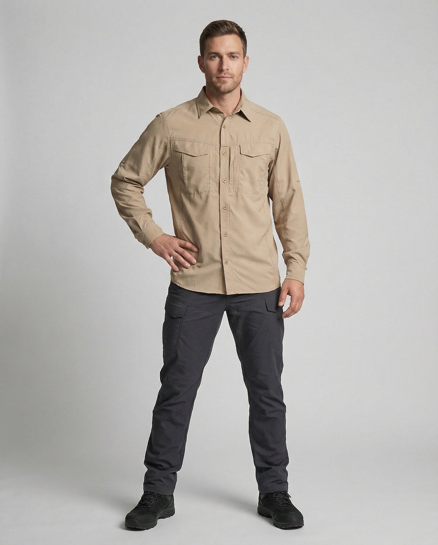 Herren Langarmhemd Funktionsstoff