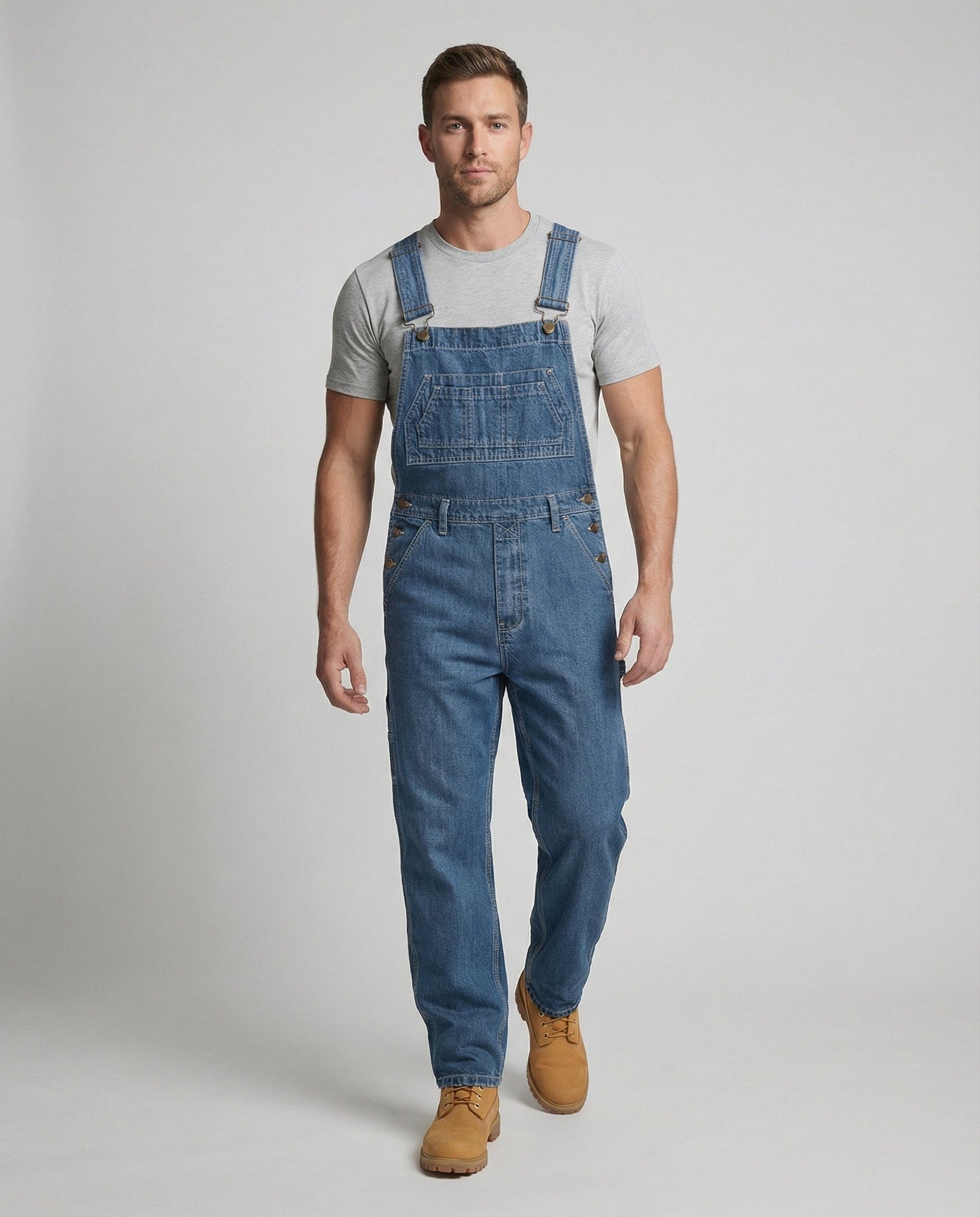 Herren Latzhose Jeans Weit