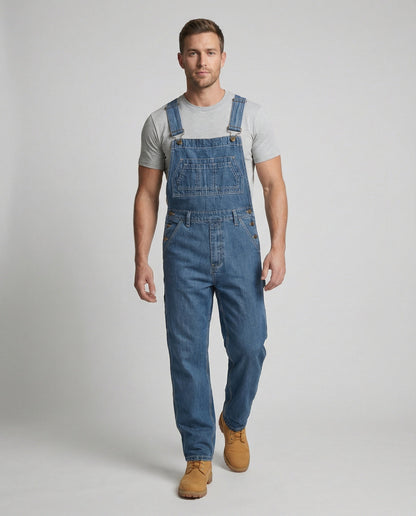 Herren Latzhose Jeans Weit