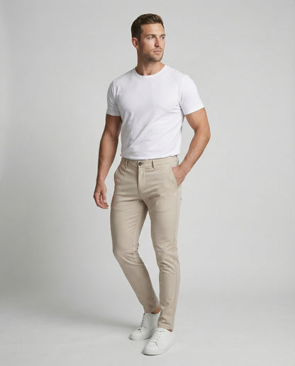 Herren Slimfit Hose Elastikbund