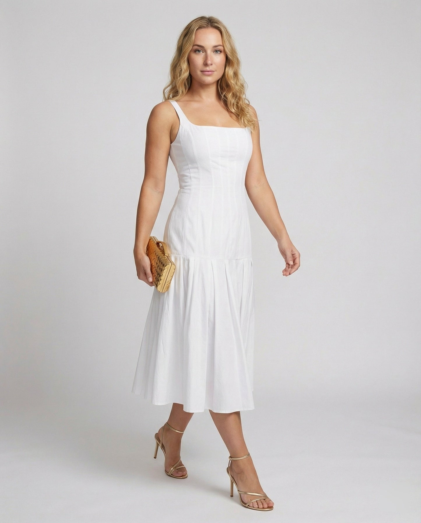 Damen Midikleid Eleganter Schnitt