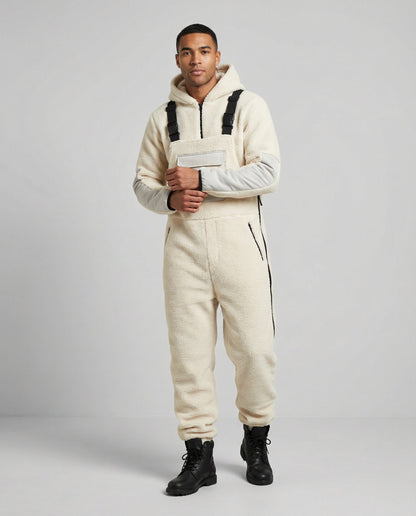 Herren Steppoverall Mit Kapuze Verstellbare Träger Bequem
