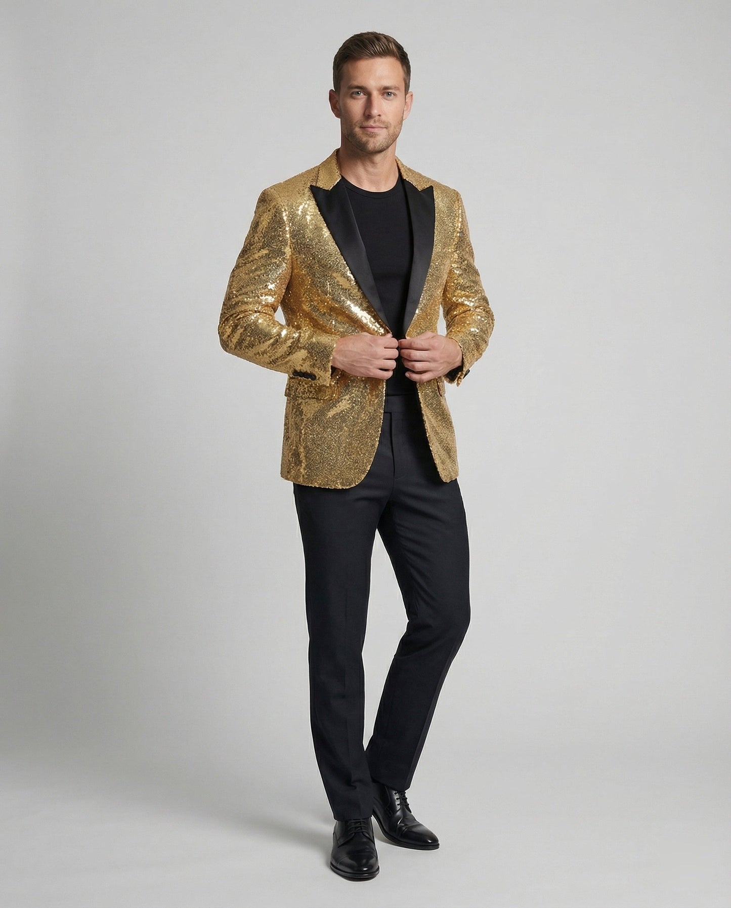 Herren Pailletten Blazer Glitzer