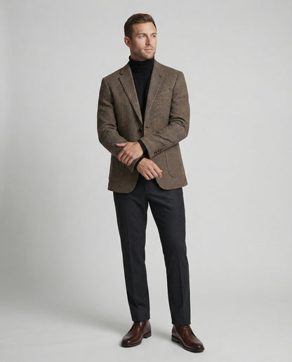Herren Glencheck Sakko mit Revers