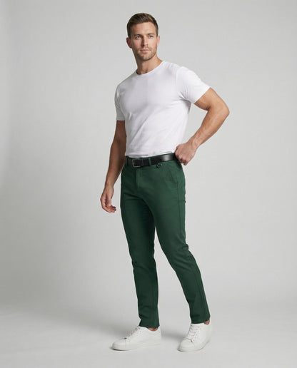 Herren Slim Fit Chinohose Bequem