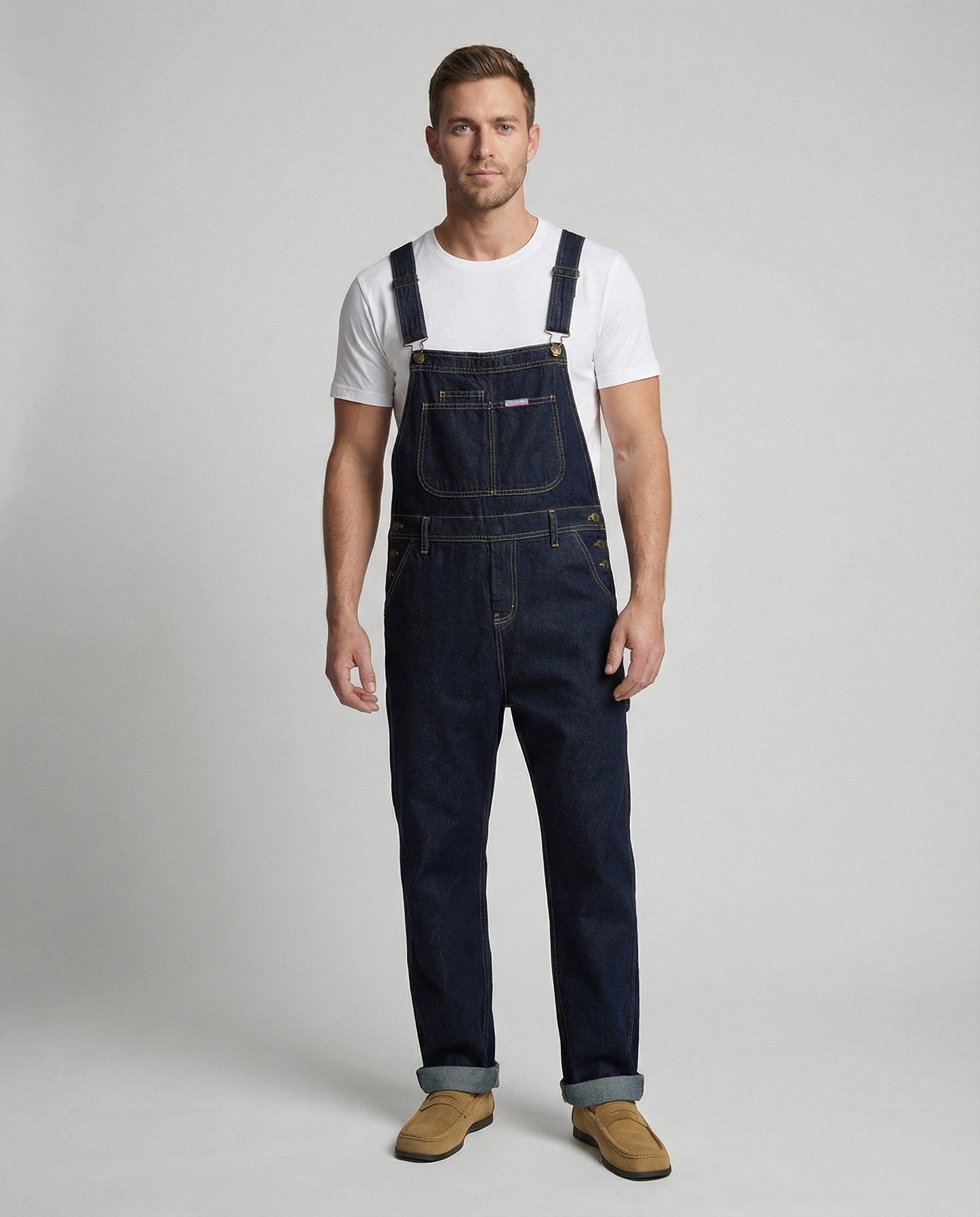 Herren Latzhose Denim Jeans