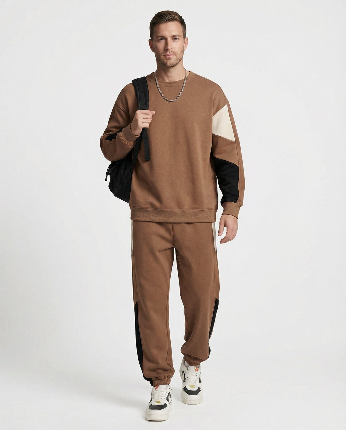 Herren Sweatset mit Print Jogginghose Baumwolle