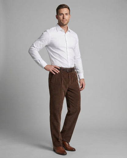 Herren Cordhose Feincord mit Gürtelschlaufen