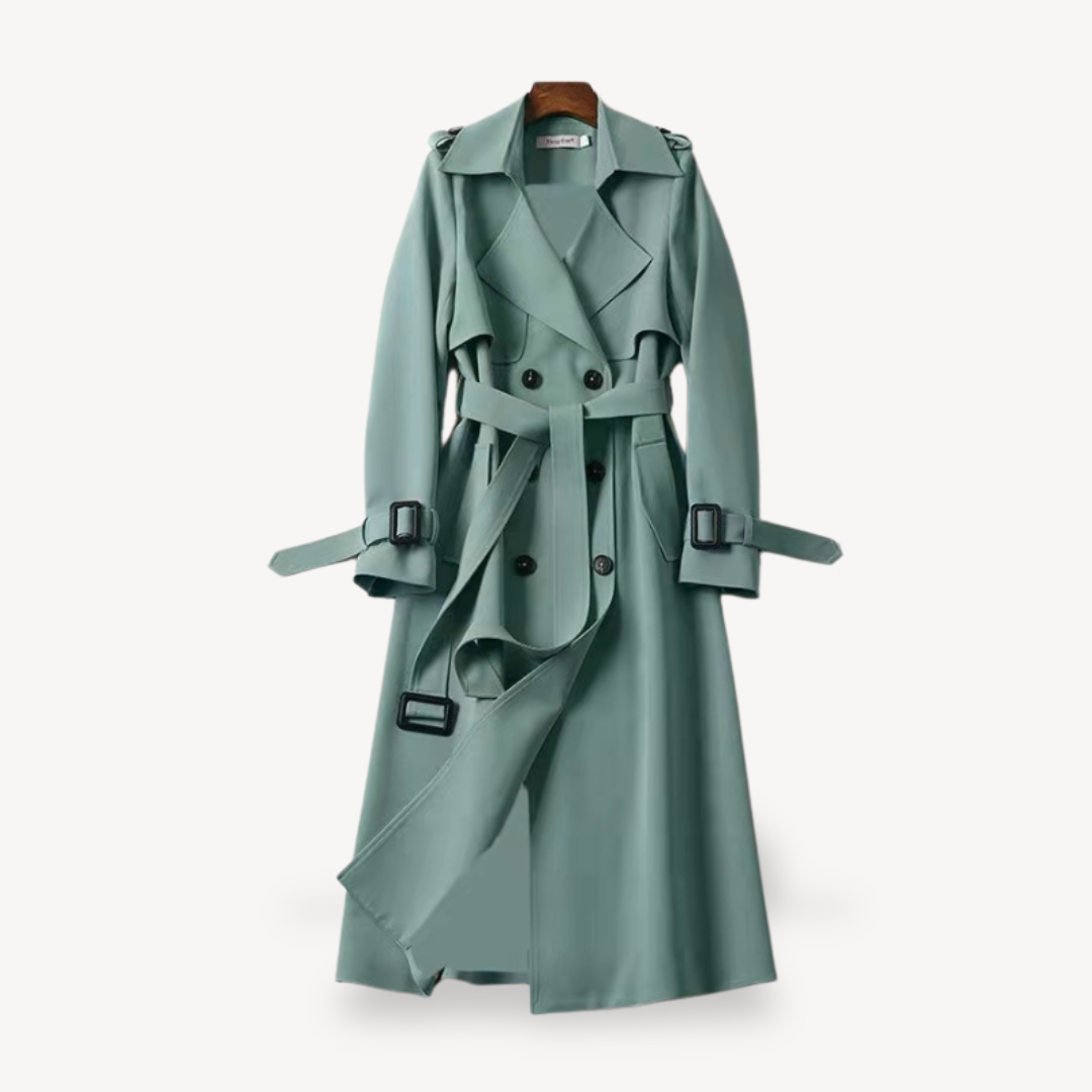 Damen Trenchcoat Klassischer Schnitt mit Gürtel
