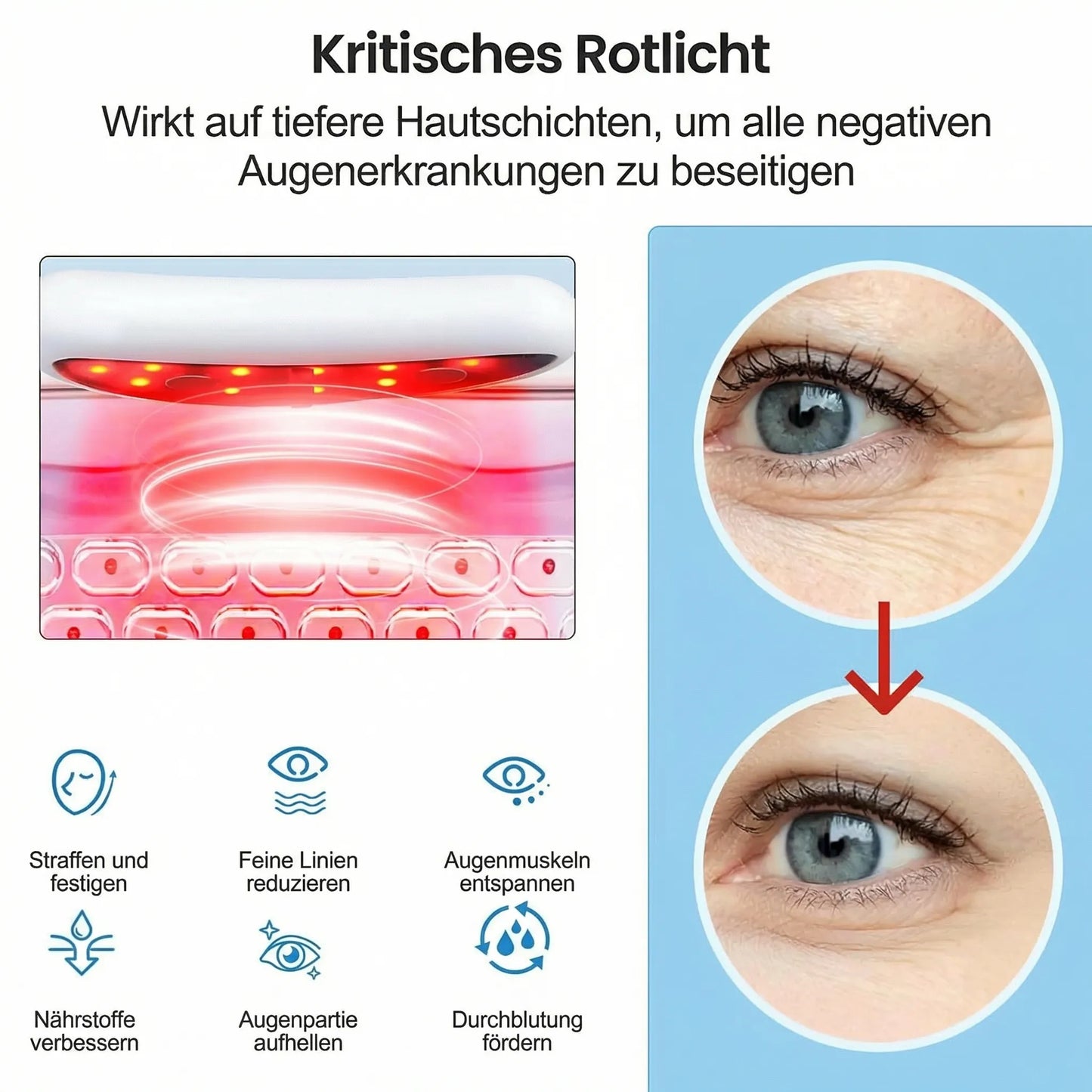 Augenring-Reduzierer Rotlicht-Therapie-Gerät