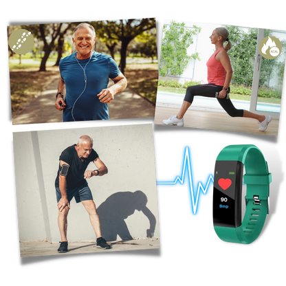 Fitnessuhr für Senioren Silikon Wasserdicht