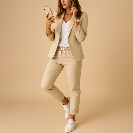 Aletha Damen Maßanzug Blazer und Hose - Norvielle