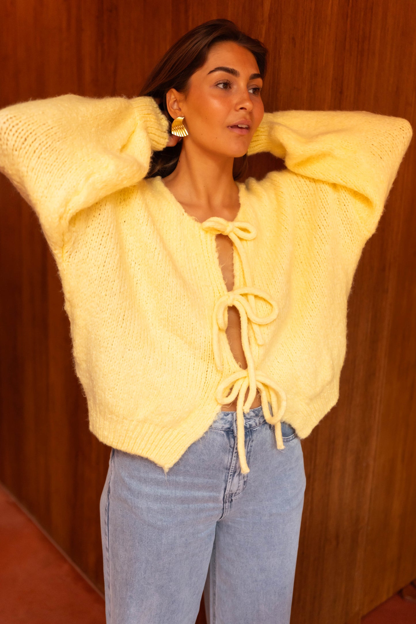 Damen Pullover mit Schnürdetail und Cozy Fit - Norvielle