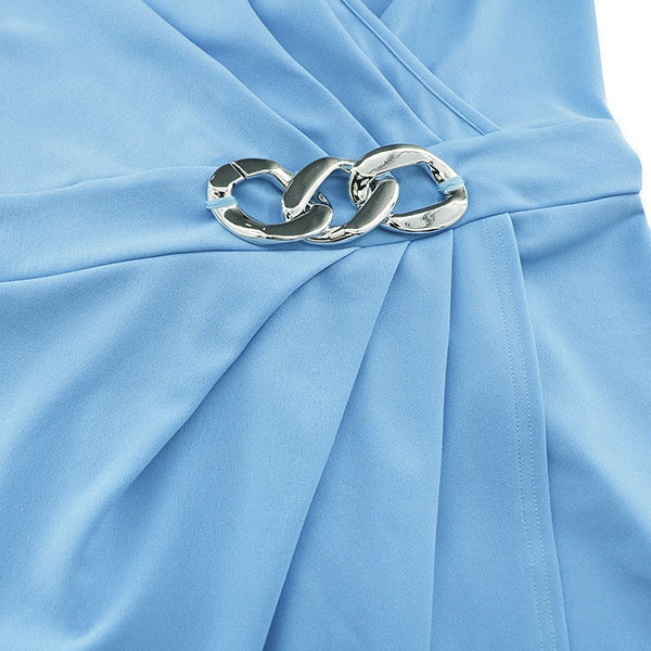Norvielle Damen Minikleid Ärmellos Hochzeitskleid
