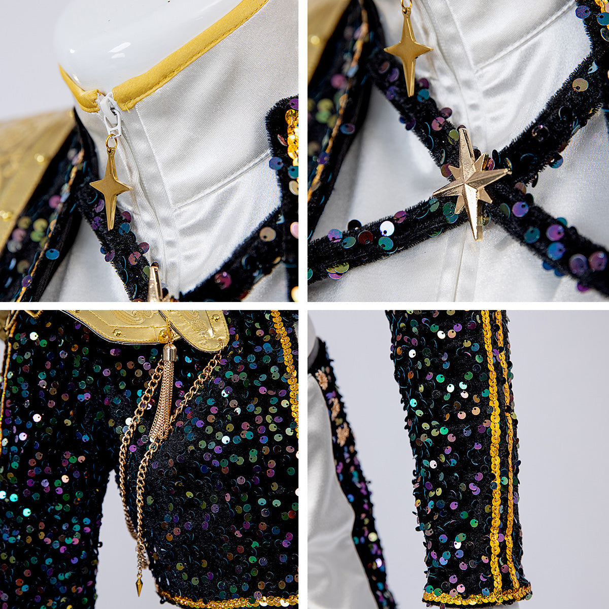 Damen Glitzerkostüm Gold